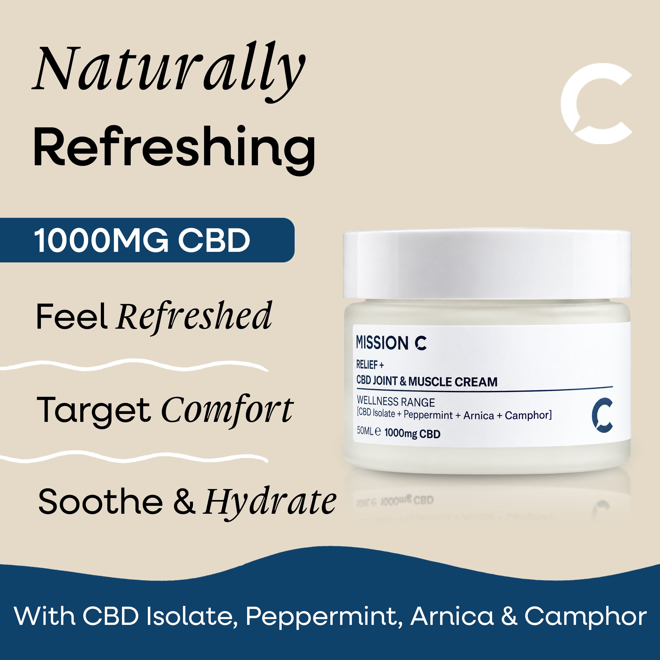 Relief+ CBD Joint and Muscle Cream | Physical Health | Mission C